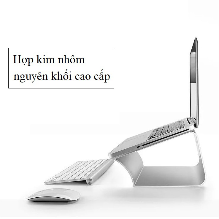 Giá đỡ nâng cao laptop thiết kế liền mạch bằng nhôm nguyên khối D1 cao cấp