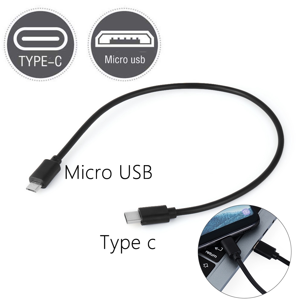 Dây cáp chuyển đổi jack Type-C sang Micro USB tiện dụng