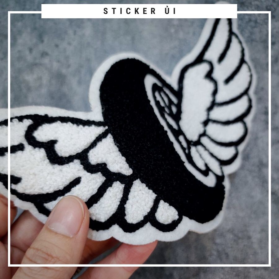 Sticker ủi áo Cao cấp - CÓ SẴN KEO ỦI - sticker vải dùng làm miếng vá áo, phụ kiện trang trí quần áo, balo, giày, nón