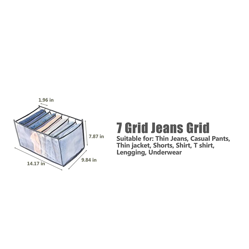 Set 4 Hộp Đựng Quần Áo 7 Ngăn Tiện Lợi