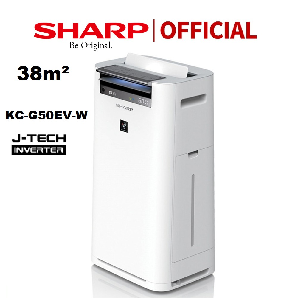 [Mã ELHA10 giảm 6% đơn 5TR] Máy lọc không khí tạo ẩm Sharp KC-G50EV-W - Bảo hành chính hãng 12 Tháng