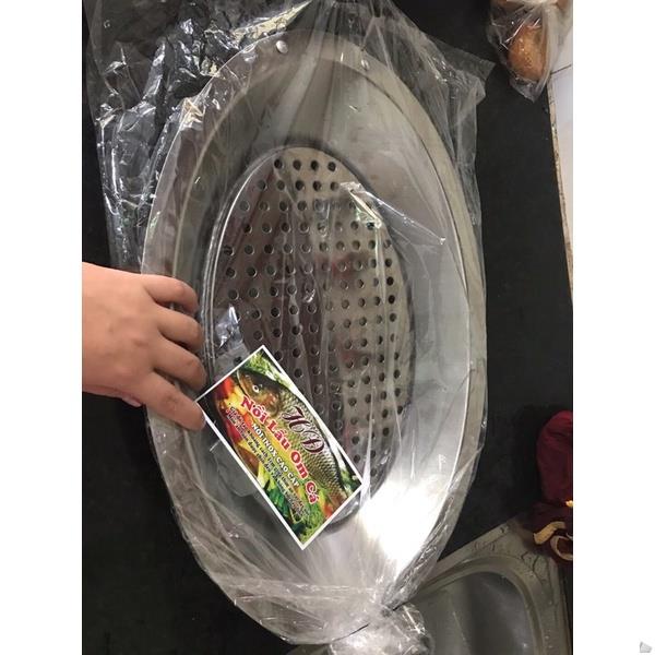 Khay cá chép om dưa CHIAN - Inox Cao cấp có kèm khay chống khê  - Hàng nguyên khối