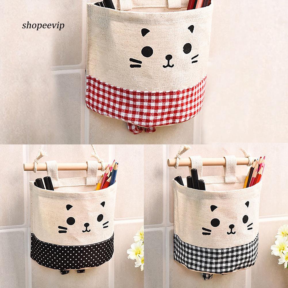 Túi treo tường đựng đồ hình mèo con dễ thương 88098 Đức Tài Store