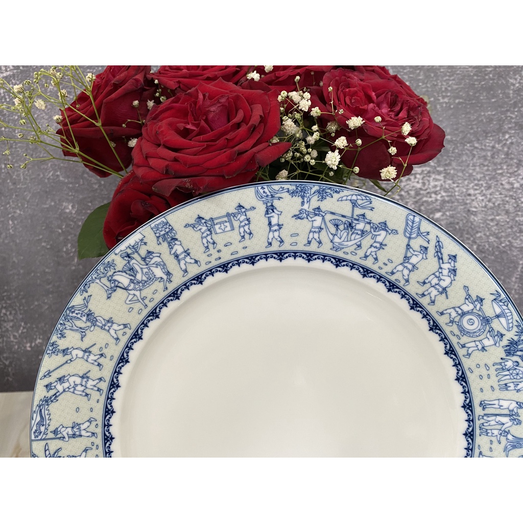 Dĩa Tròn Tứ Quý Minh Long Cao Cấp Chính Hãng 100%, Đĩa Tròn Hoa Văn Cao Cấp