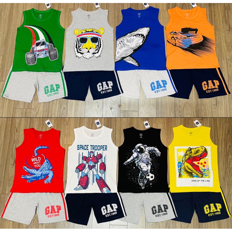 Bộ sát nách bé trai size lớn nhiều mẫu