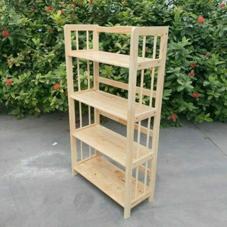 ( loại 1,8cm) Kệ Sách Kệ Gỗ Đa Năng 50cm 4 Tầng Bằng Gỗ Cao Su