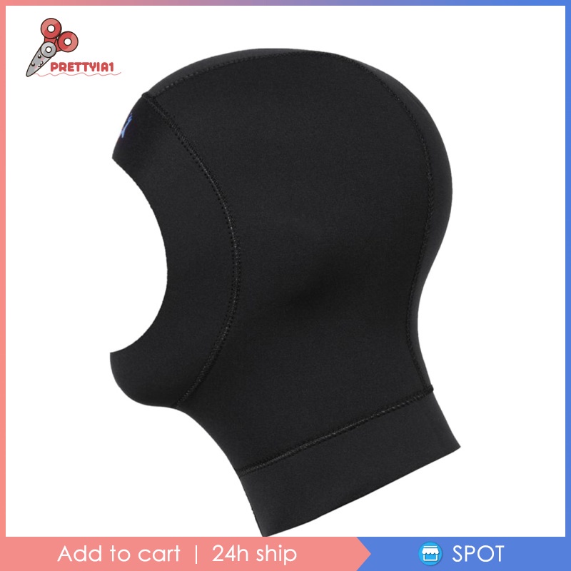 Mũ Lặn Màu Đen Dày 3MM Prettyia1 Dành Cho Nam Nữ