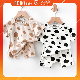 Bộ Bò Sữa Cộc Tay Cho Bé Co Giãn Xuất Hàn Cho Bé Trai Và Bé Gái BOBO Baby BC06