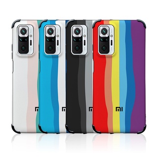 Ốp Điện Thoại Silicon Màu Cầu Vồng gradient Cho xiaomi redmi note 10 pro 5g 9 8 7