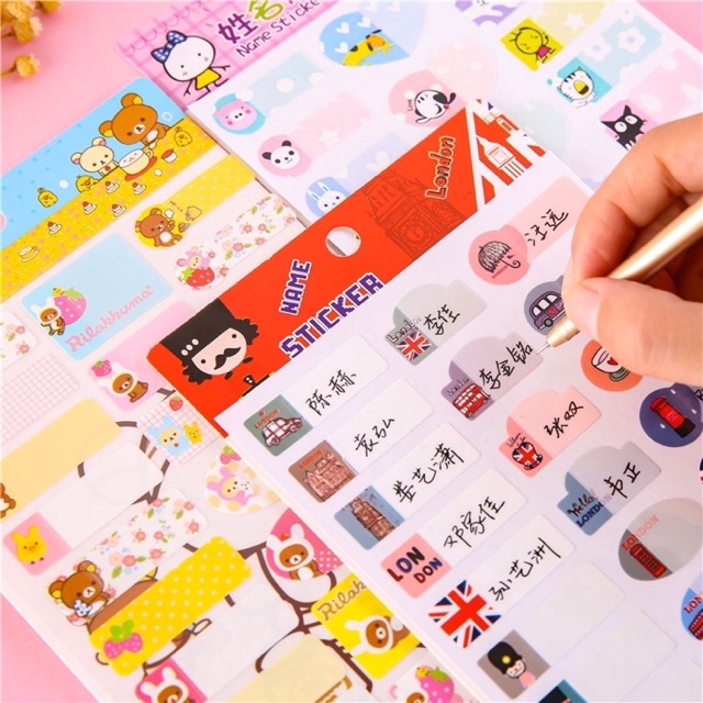 Nhãn dán tên đồ dùng💕✨