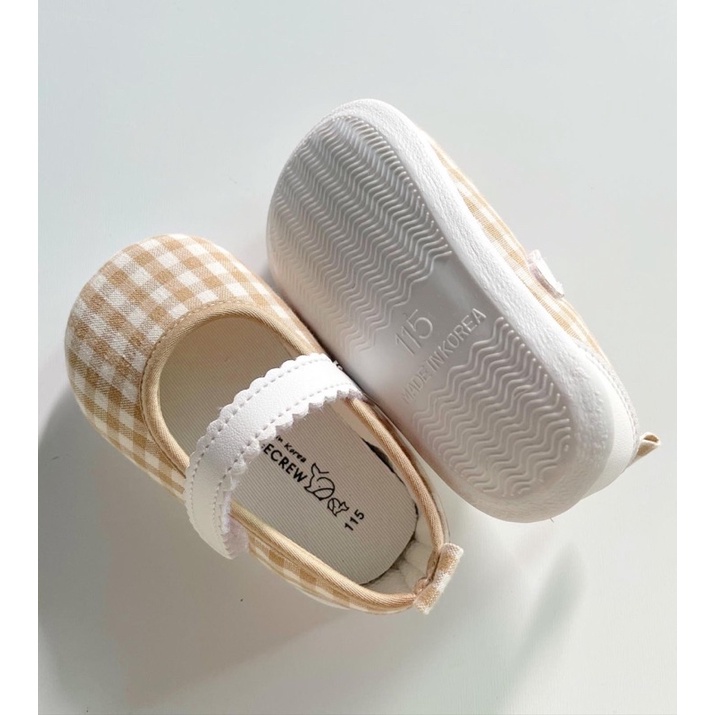 Giày tập đi cho bé kẻ caro size 115