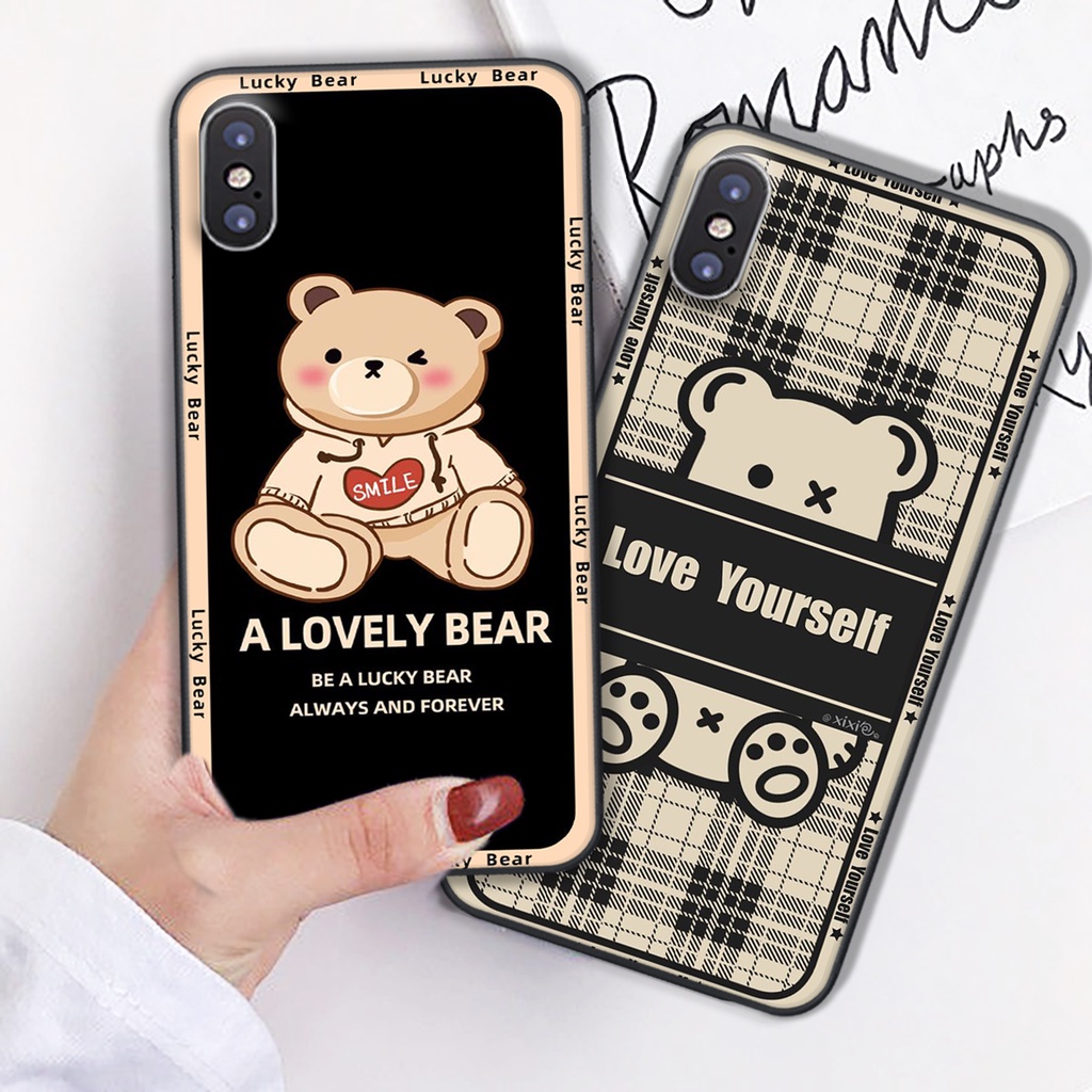 ỐP LƯNG ĐIỆN THOẠI IPHONE X/XS-IPHONE XR-IPHONE XS MAX cute gấu phá cách cực đẹp