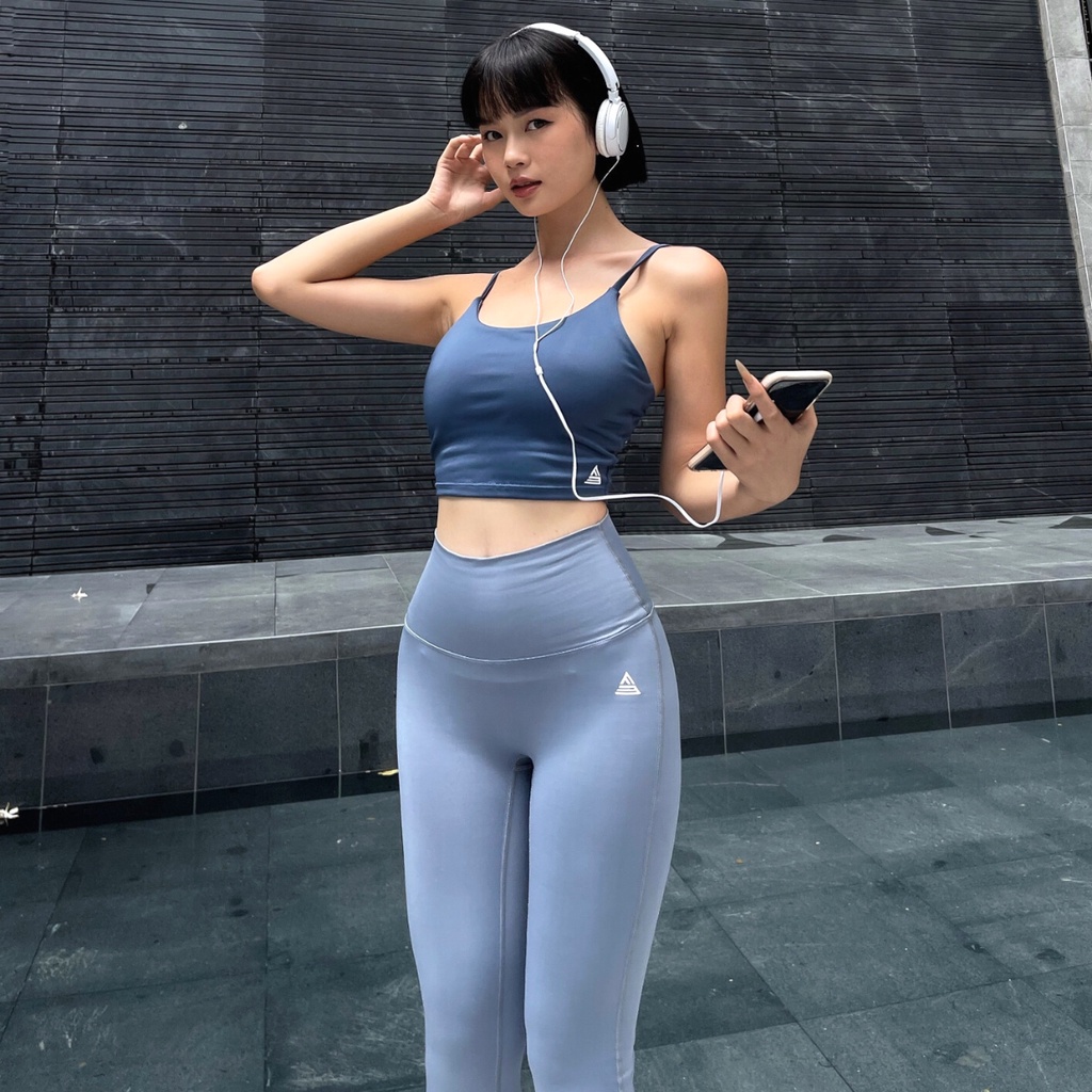 Bộ thể thao nữ Fitme áo bra tập gym Lota, quần legging dài co giãn 4 chiều năng động thấm hút tốt