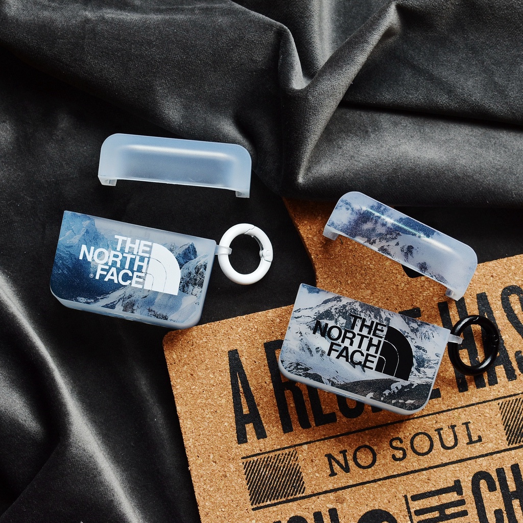 The North Face Vỏ Bảo Vệ Hộp Sạc Tai Nghe airpods 3 Pro 2 3 Họa Tiết NORTH FACE NORTH FACE Màu Trắng Đen Thời Trang 2021 Ốp
