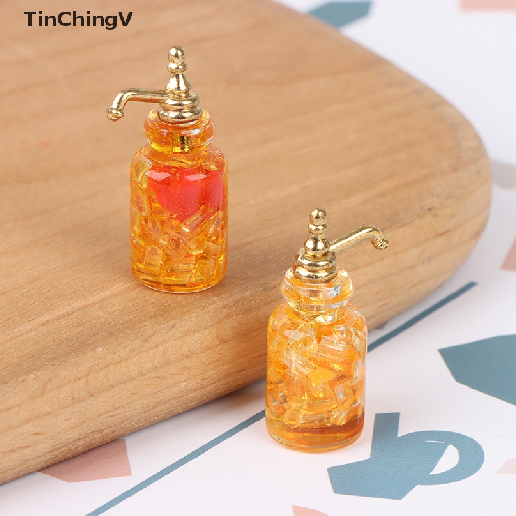 Bình thủy tinh đựng rượu thiết kế độc đáo trang trí nhà búp bê tỉ lệ 1: 12