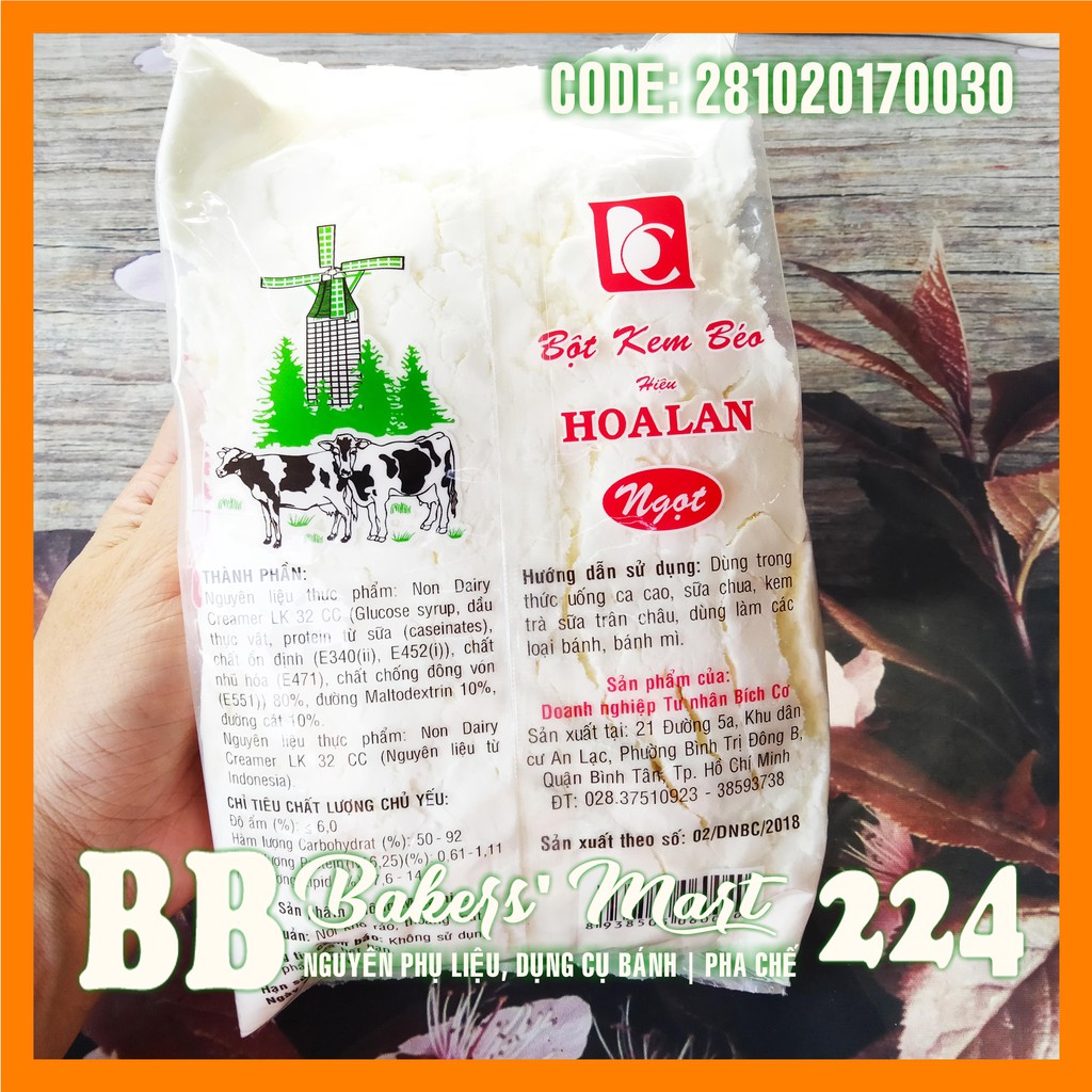 Bột kem NGỌT béo hiệu HOA LAN Bích Cơ - Gói 500gr