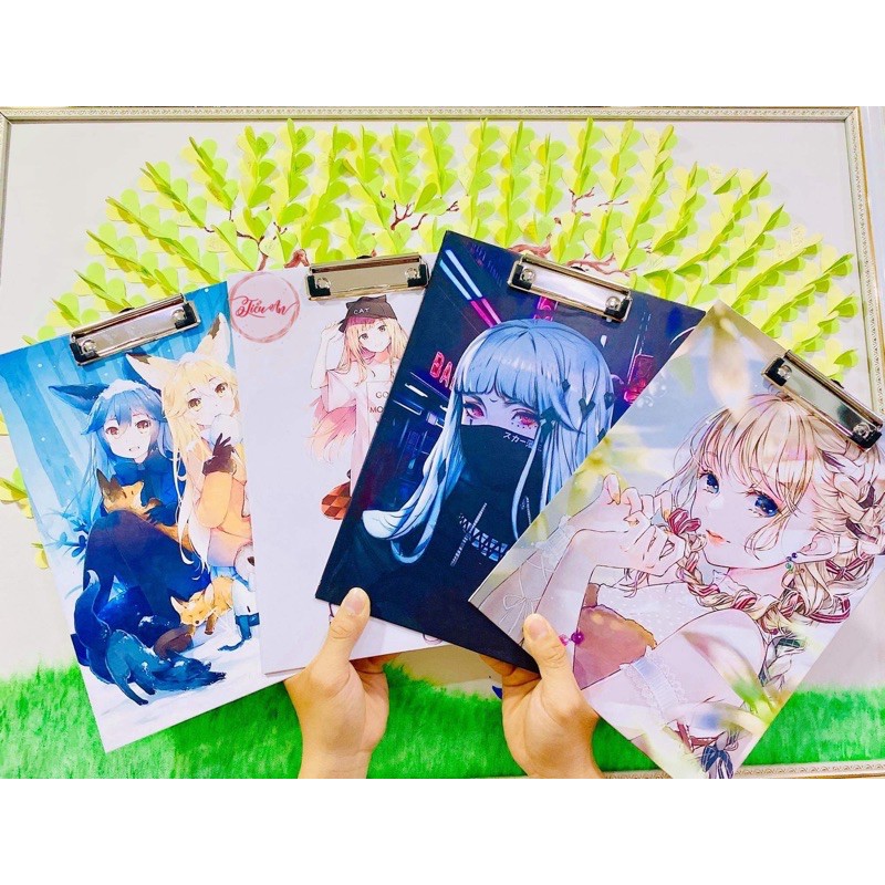 Bìa trình kí / Bìa trình ký A4 - Nhân vật Em Bé / Anime Hoạt Hình - Kẹp giấy