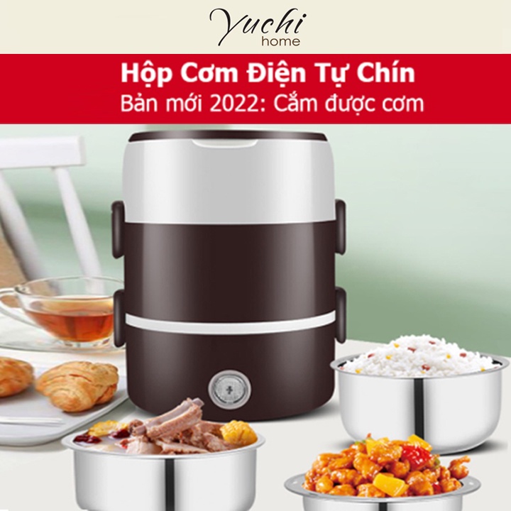 Hộp cơm cắm điện văn phòng Star, nấu cơm dễ dàng, cặp lồng giữ nhiệt 3 tầng, hâm nóng thức ăn - yuchihome