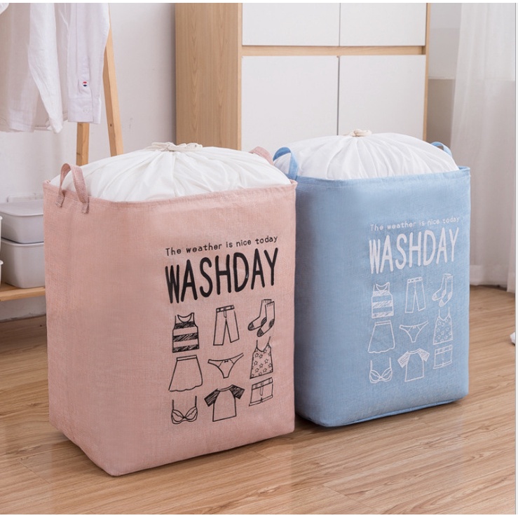 Túi Vải Washday Cỡ Lớn Đựng Chăn, Quần Áo Có Quai Xách, Khung Sắt - GDNC0357