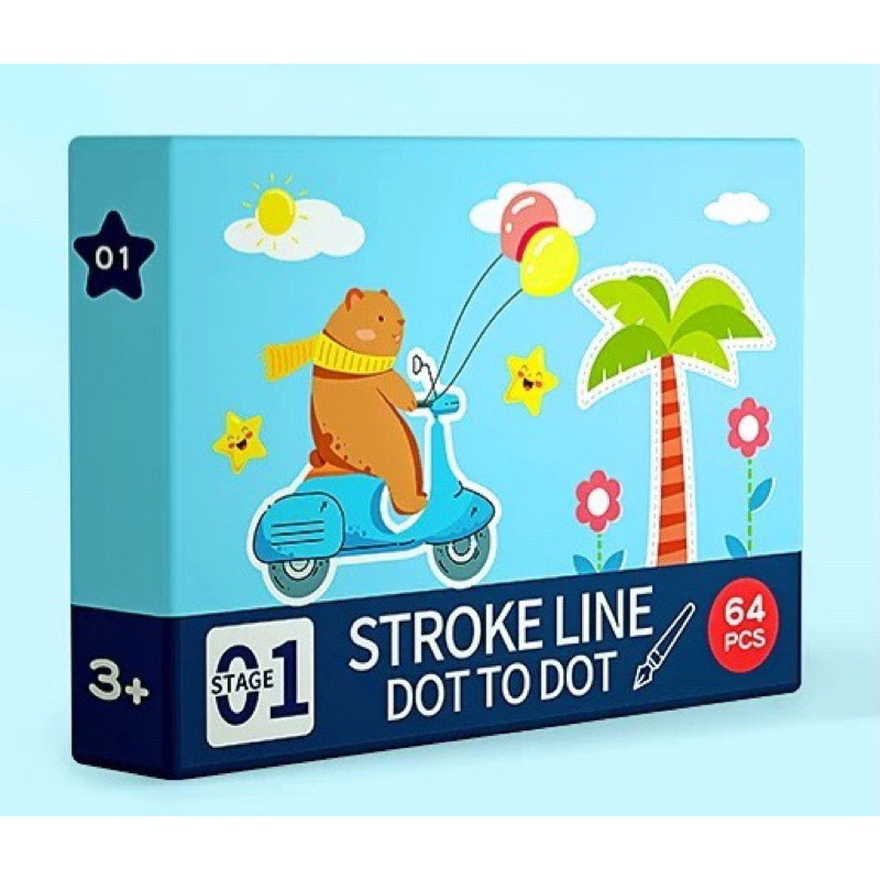 Học liệu tập tô chữ số cho bé từ 4 tuổi xoá được kèm 6 bút lông, 64 trang
