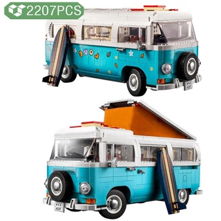 Mẫu lắp ráp mô hình 81002 technical ideas 2207pcs t2 camper car van vw compatible 10279