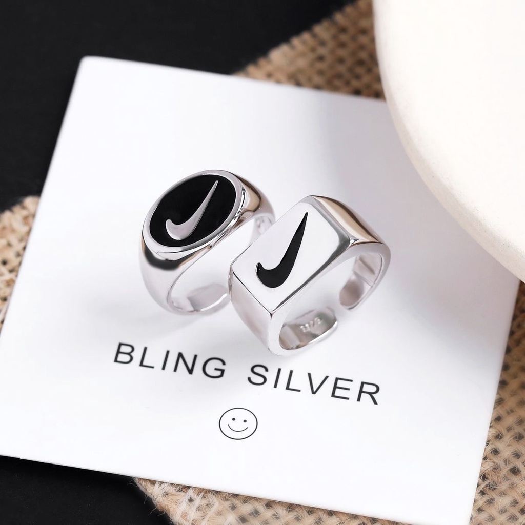 Nhẫn đeo tay thiết kế đơn giản phong cách hip hop cho nam và nữ