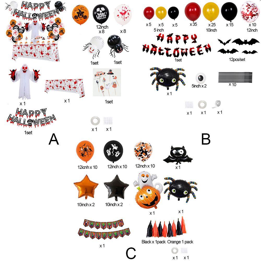 Bộ Bong Bóng Bằng Giấy Chúc Mừng Halloween