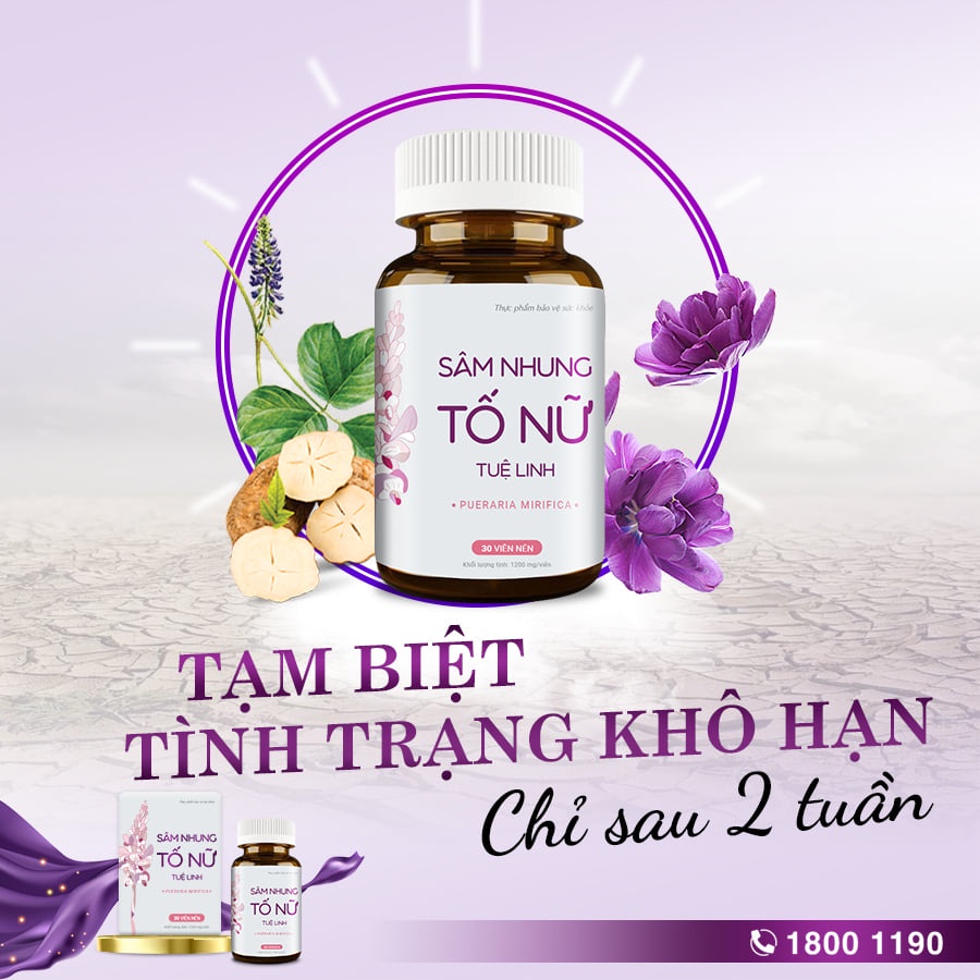 Sâm nhung tố nữ Tuệ Linh - Bổ sung nội tiết tố, cải thiện sinh lý nữ, đẹp da - Lọ 30 viên -