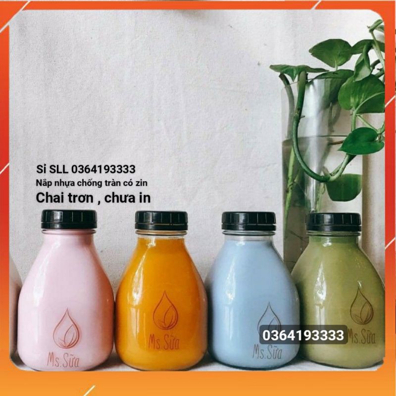 Freeship50k Chai Thủy Tinh Vuông Lùn 300ml nắp nhựa không gỉ ( hàng dày đẹp )