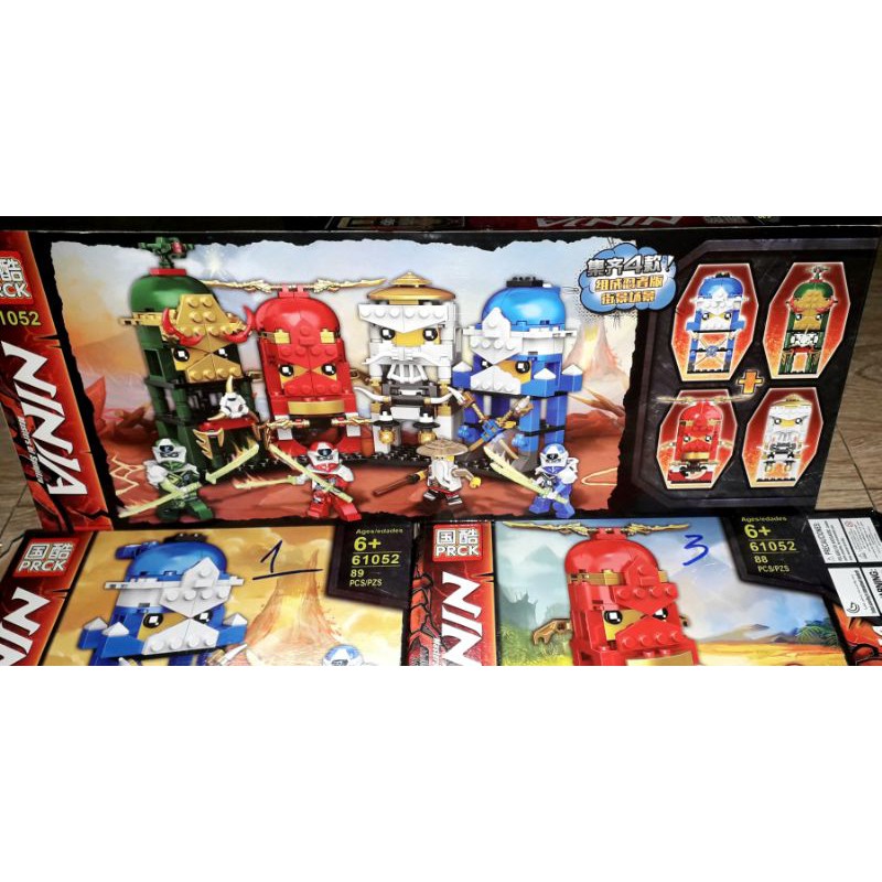 Lắp ráp 1 hộp LegoNinja Lò luyện võ Ninja 61052 có nhiều chi tiết bằng nhựa