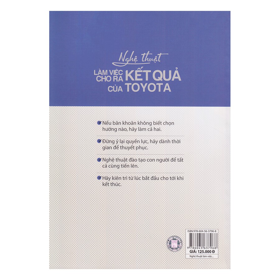 Sách - Nghệ Thuật Làm Việc Cho Ra Kết Quả Của Toyota