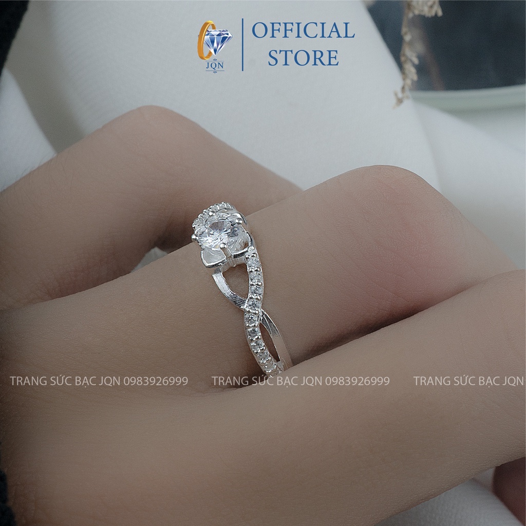 Nhẫn Bạc Thật JQN Mẫu Mới Mặt Hoa N30