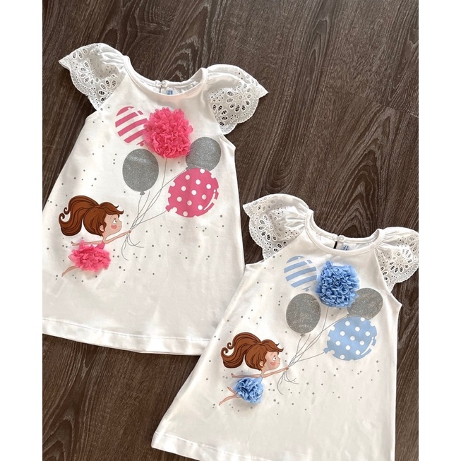 Váy Mayoral xuất dư xịn mịn dáng A suông cho bé gái từ 6-36 tháng