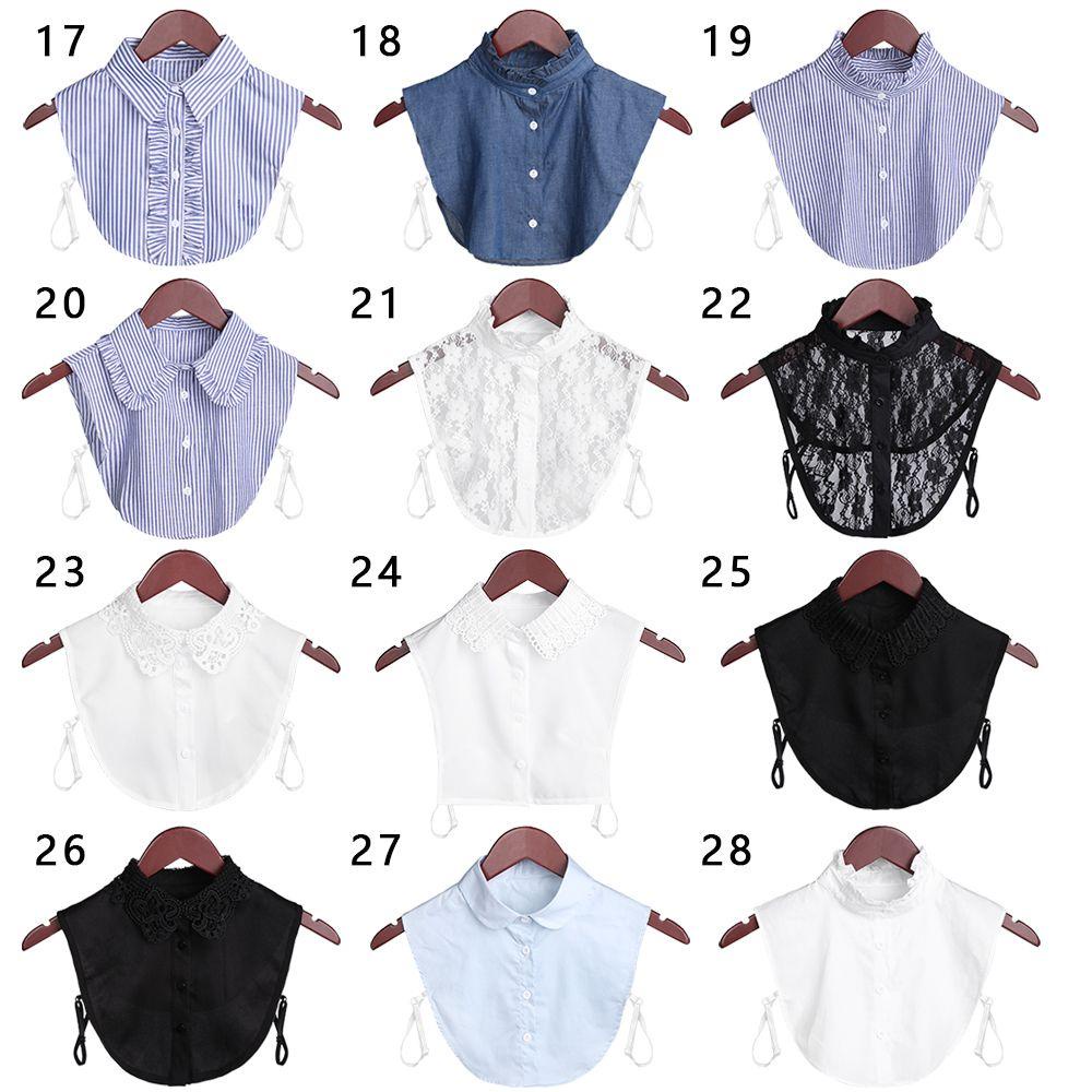 Cổ Áo Sơ Mi Giả Họa Tiết Da Báo Màu Trắng / Đen Kiểu Cao Bồi Thời Trang Cho Nam Và Nữ