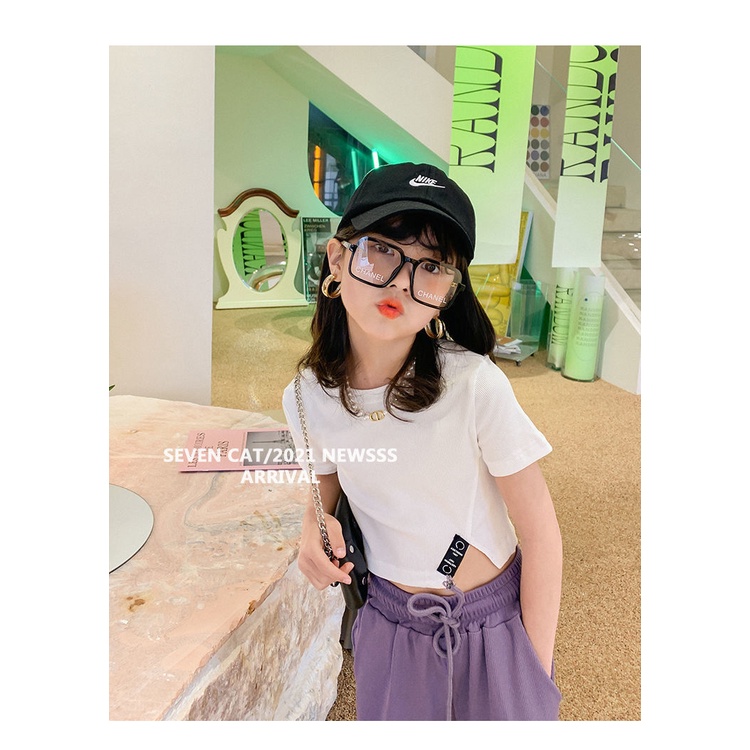 Áo Thun Tay Ngắn Màu Sắc Đơn Giản Phong Cách Hàn Quốc Cho Nữ