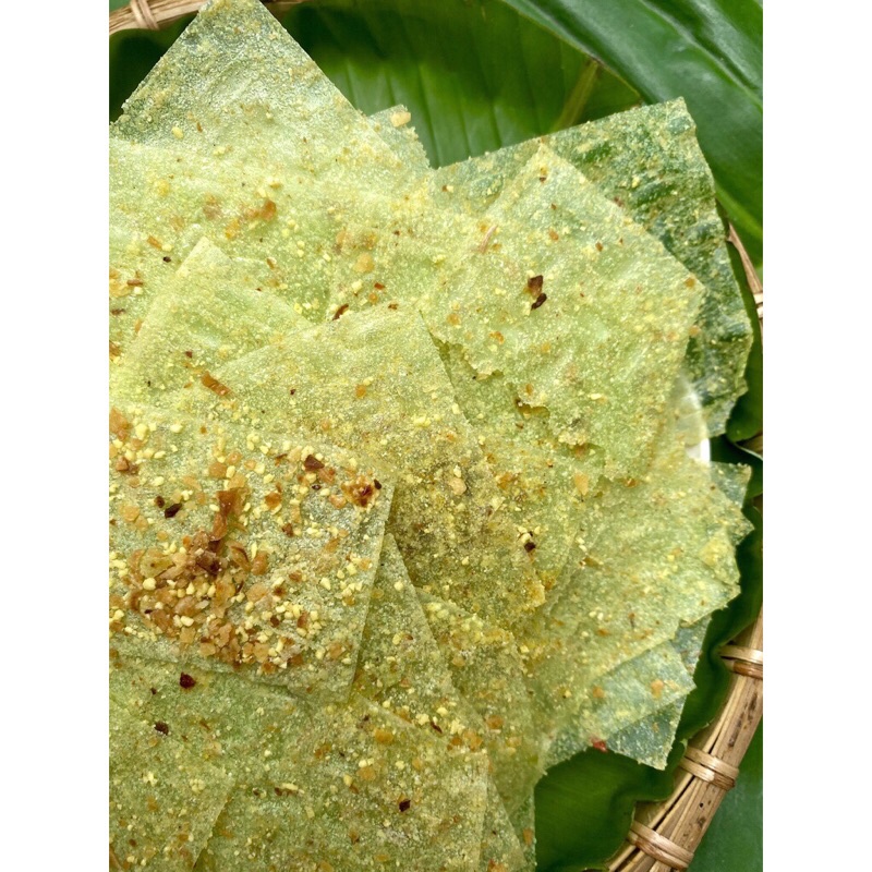 Bánh tráng phô mai lá dứa- bánh tráng dong biển cháy tỏi