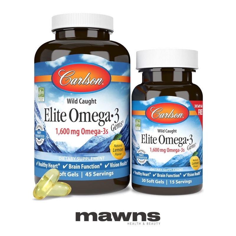 Bổ sung Omega3 Carlson Elite Pack 90+30 Soft Gels