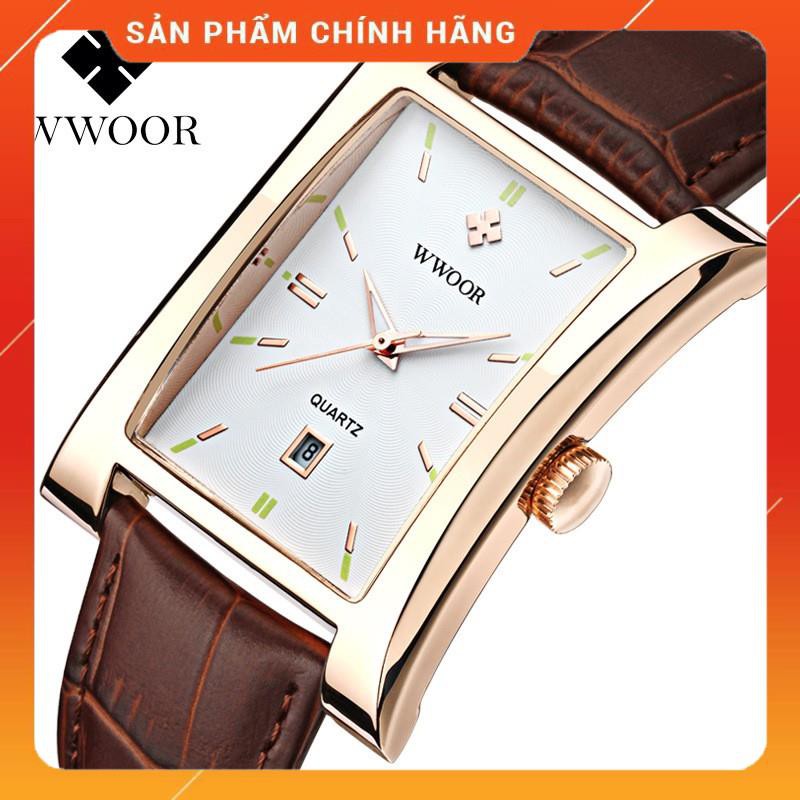 [CHO CON STORE] Đồng Hồ Nam WWOOR 8017 - Nâu