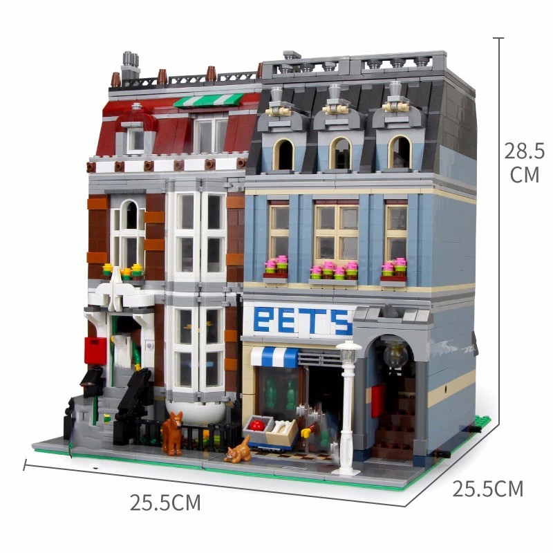 Đồ chơi Lắp ghép Mô hình Pet Shop Supermarket Model City Street 15009 CỬA HÀNG THÚ CƯNG