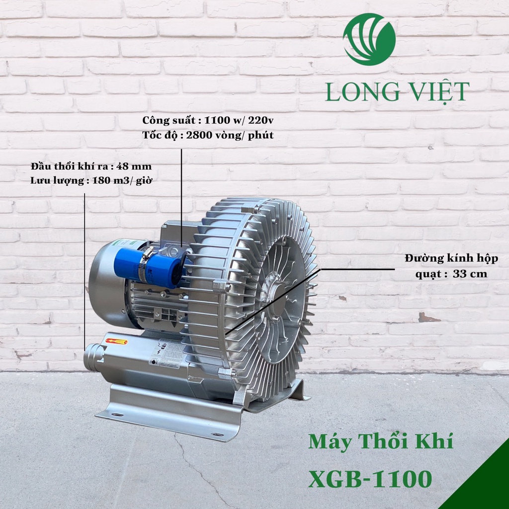 Máy Thổi Khí Con Sò Long Việt XGB-1100w 1 pha -220v