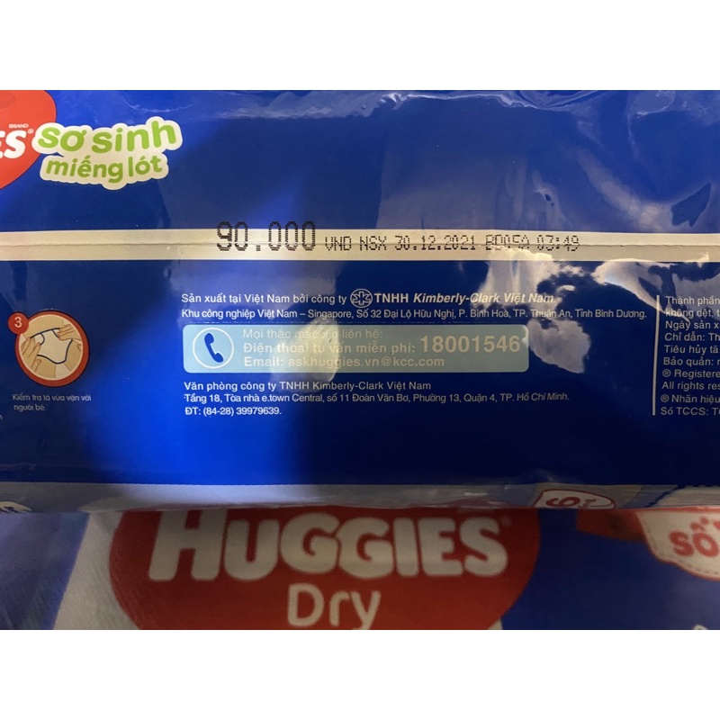 Miếng lót Huggies size NB74 / NB1 56 Bao bọc con từ ngày đầu Mới nhất