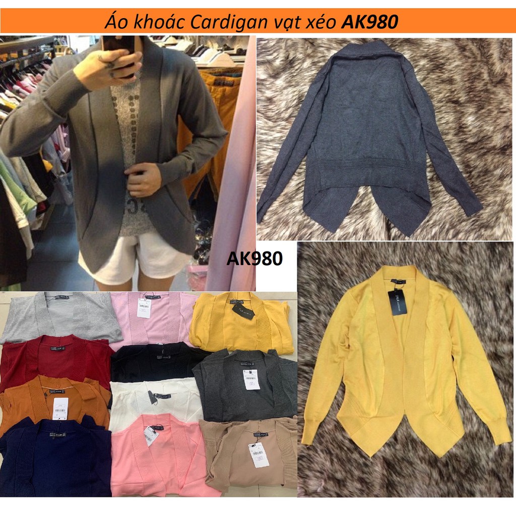 Áo khoác Cardigan vạt xéo AK980