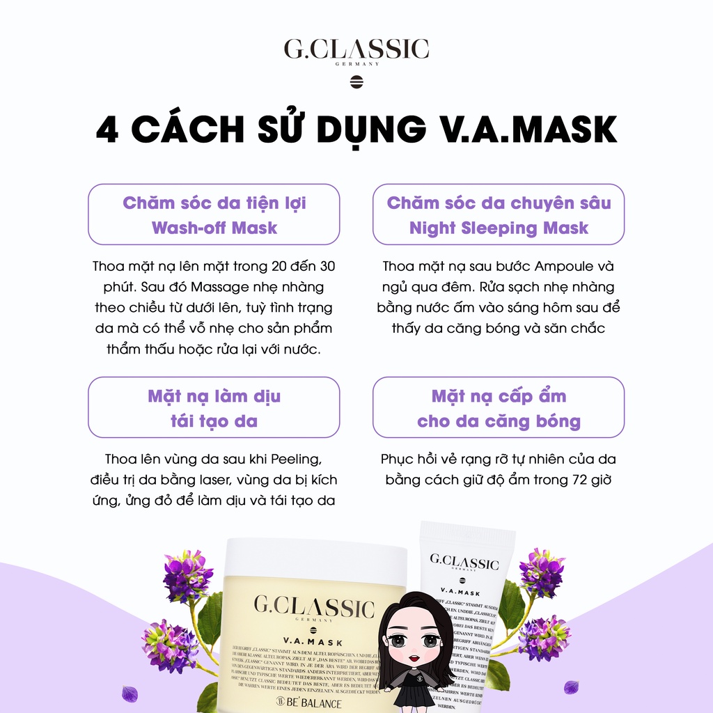 Mặt Nạ Ngủ Chăm sóc Da chuyên sâu, giữ ẩm Be'Balance GClassic Vitamin A Mask (20g)