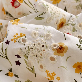 Vải cotton nguyên chất thêu họa tiết 0.5m tj5861