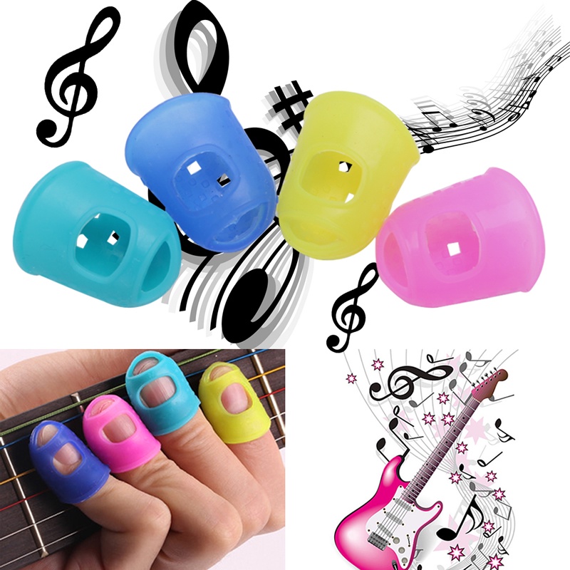 Miếng Silicone Bọc Ngón Tay Cái Khi Chơi Guitar Gồm 4 Màu