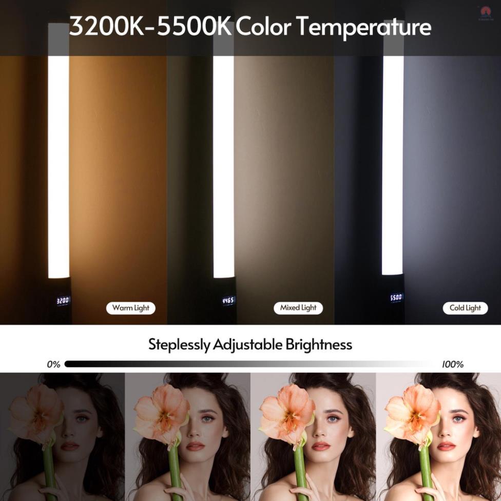 Thanh đèn led RGB light stick cầm tay 3200k-5500k với 9 màu sắc hài hòa sáng tạo cao cấp