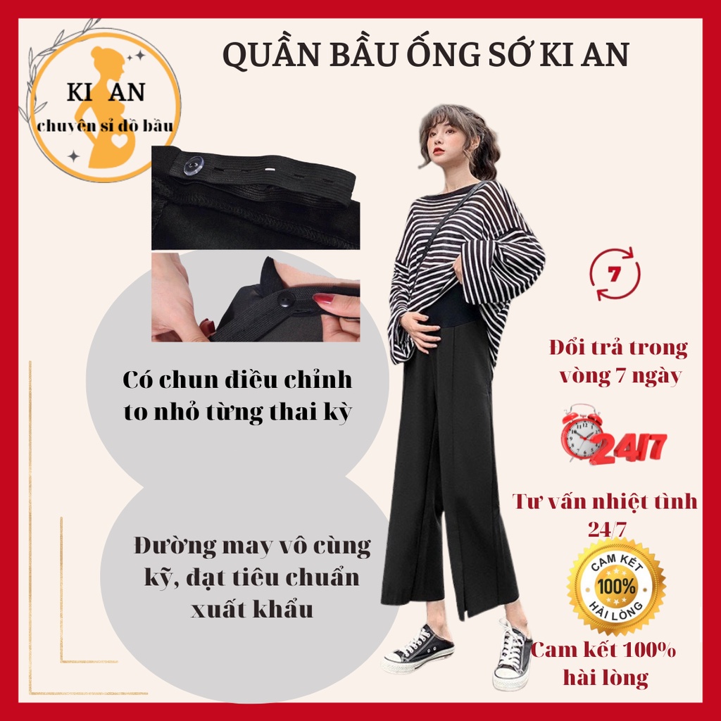 [Hàng cao cấp]Quần bầu sớ loại 1☘quần bầu công sở chất umi đẹp ko phải chất đũi rẻ☘ko xù ko nhăn☘️có chun chỉnh QB202