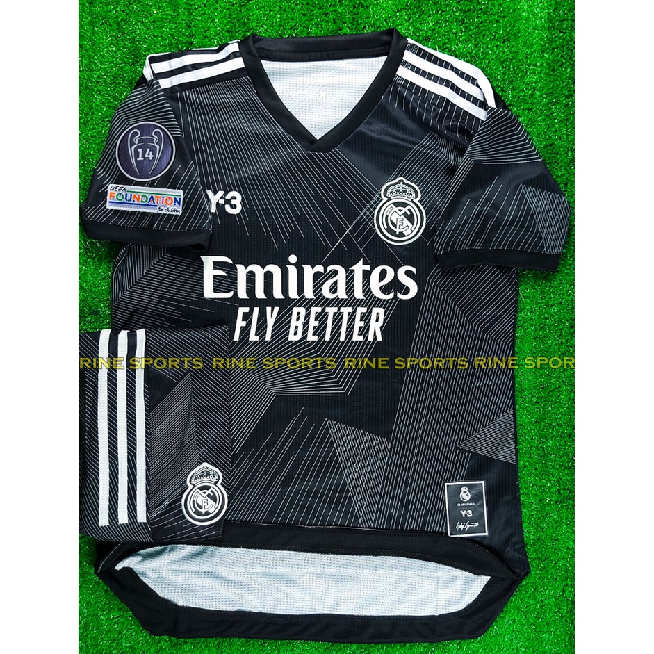 Bộ Áo bóng đá real madrid đen mùa mới 2022 - 2023 hàng Thailand chuẩn thi đấu. Cam kết Y Hình