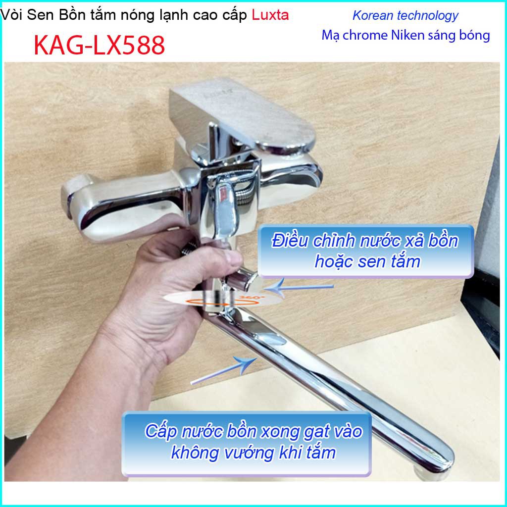 Vòi sen bồn tắm nóng lạnh cao cấp KAG-LX588, trọn bộ sen gắn tường bồn tắm nằm  Luxta sử dụng tốt chiết khấu tốt