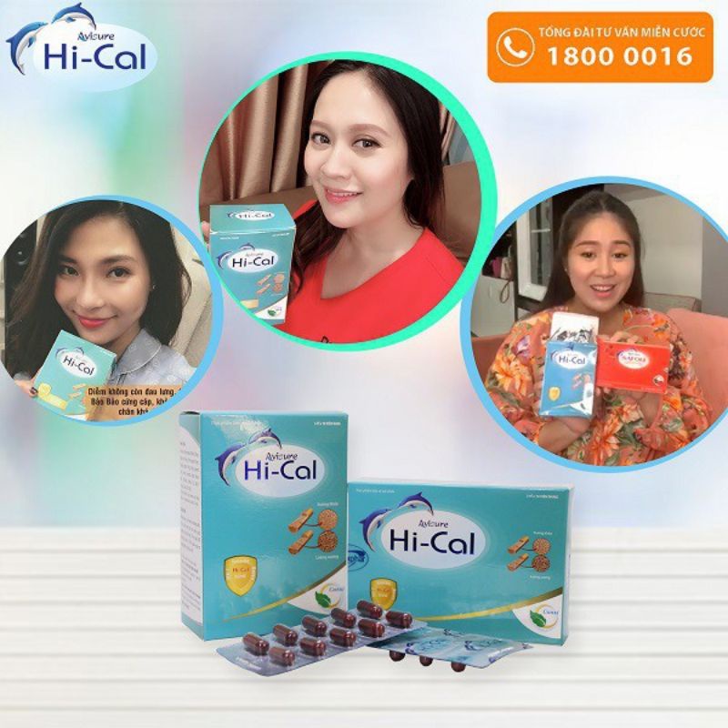 HI CAL Avisure Hộp 60 viên bổ sung canxi tự nhiên cho con cao lớn, xương chắc khỏe